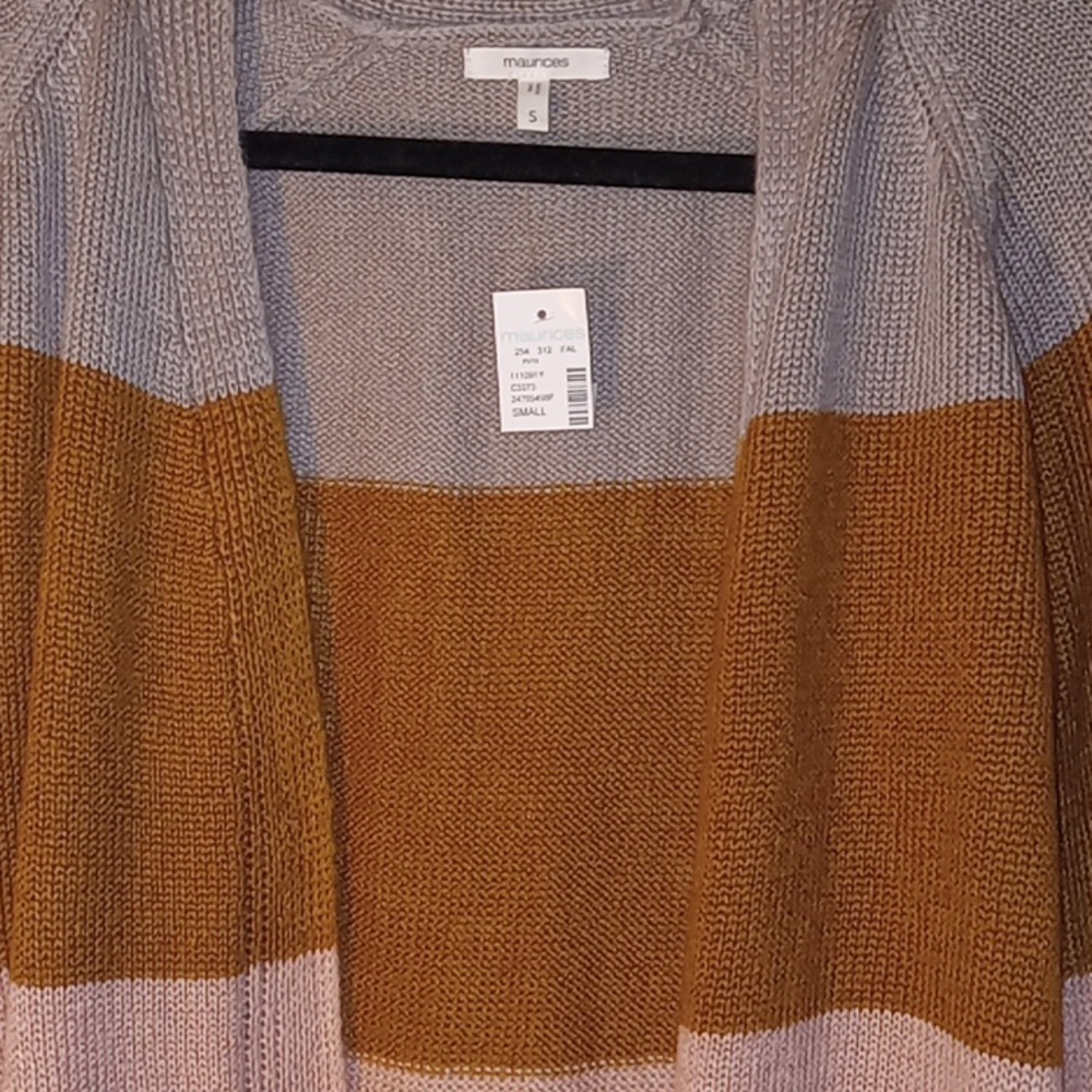 Colorblock Open Front Cardigan - Picture 4 of 4
